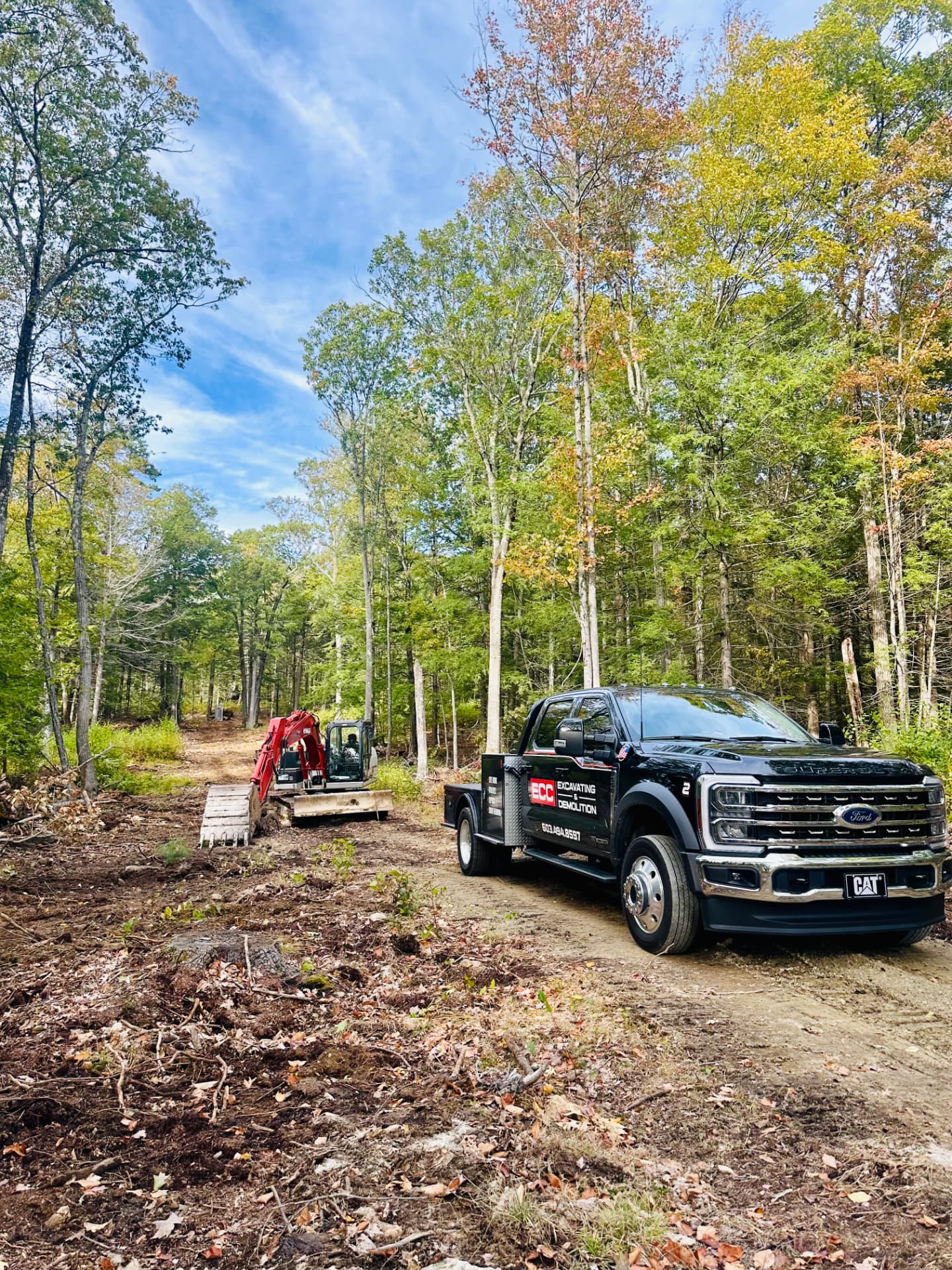 Residential excavation and driveway work in New Hampshire